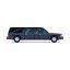 Hearse black car. Flat style icon. Isolated illustration. Coffin Transport Limousine.